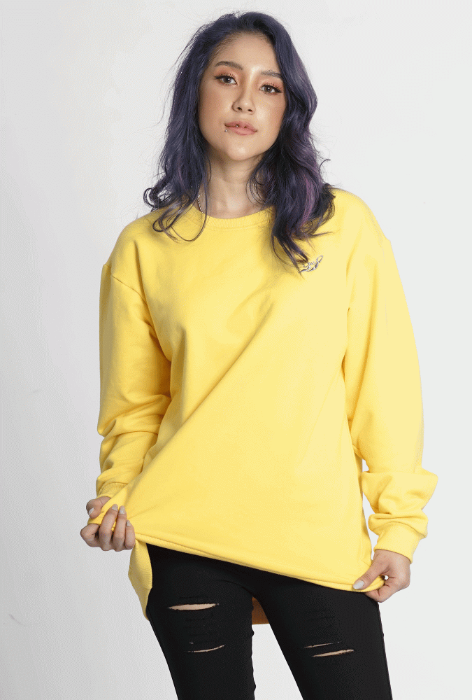 Golden Culture Autumn  Girl Sweatshirt (Yellow)